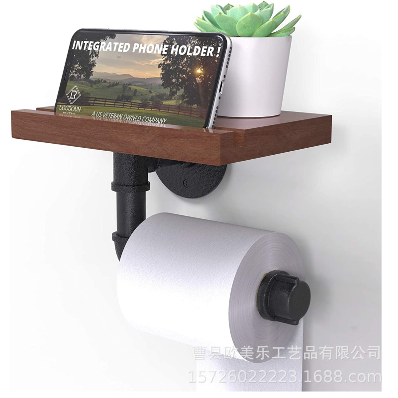 Country style toilet paper holder plain pipe industrial style toilet paper holder bathroom toilet side storage rack storage rack Country style toilet paper holder plain pipe industrial style toilet paper holder bathroom toilet side storage rack storage rack