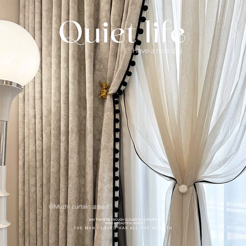 Шторы блэкаут Tianwo【Downton Abbey】 из французского синеля для всего дома, новая модель 2024 года, для гостиной и спальни, создающие ощущение изысканности