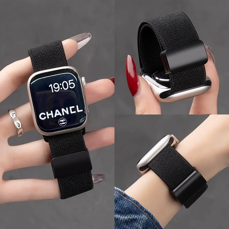 Нейлоновая плетёная магнитная пряжка ремень подходящий для iwatch10 поколения ремешок для Apple watch applewatch9876se