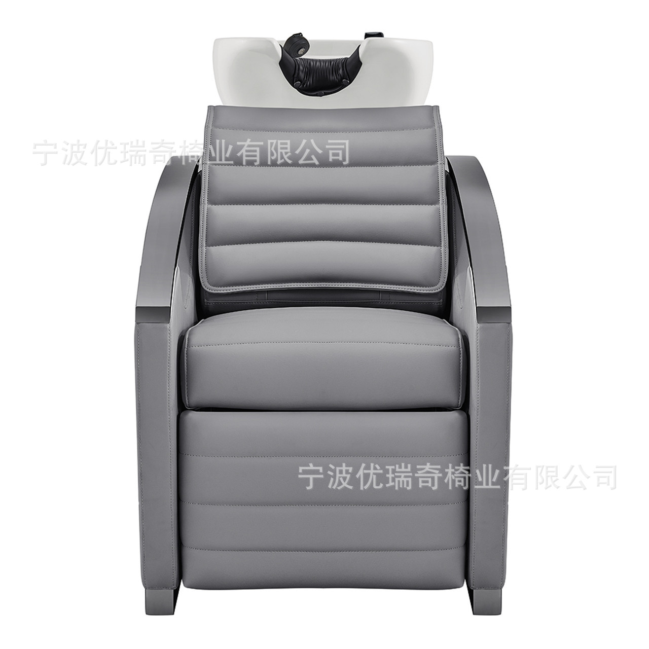 Sillón de peluquería móvil, sillón de peluquería dorado de lujo ligero, sillón de masaje para salón, sillón de lavado de alta gama, cama de lavado semi-reclinable