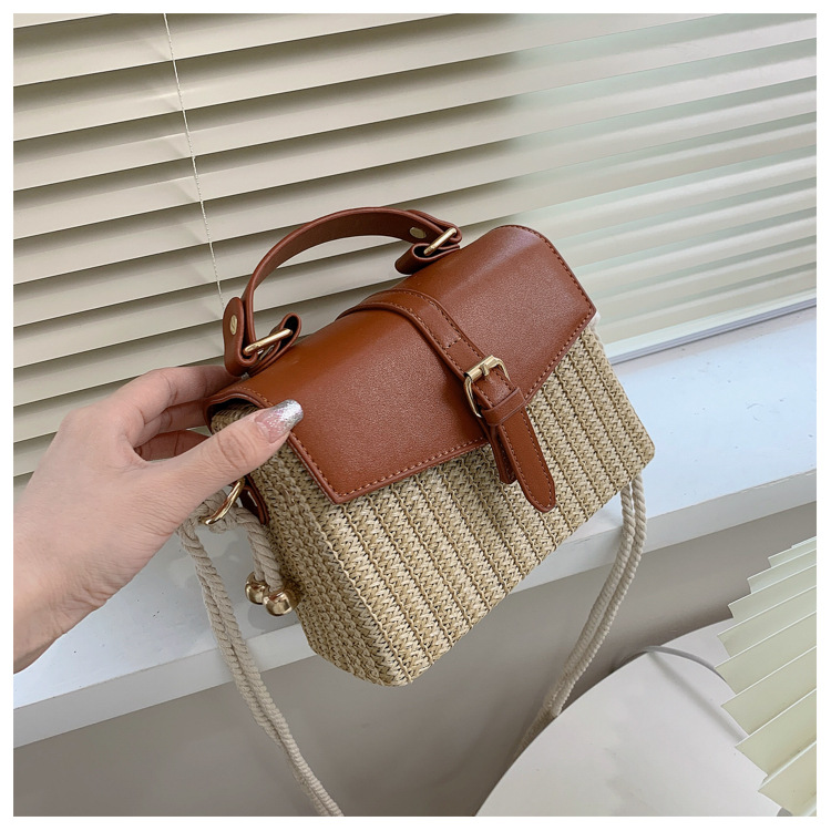 Korean Mini Casual Contrast Color Messenger Box Handbag Wholesale Nihaojewelry display picture 12