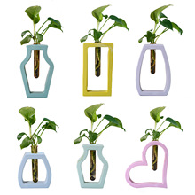 得意洋洋diy几何镂空水培试管花瓶硅胶模具立体插花摆件滴胶模具