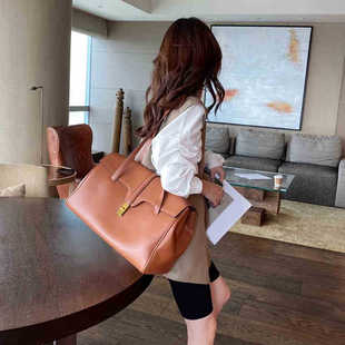 New High-End Genuine Leather Commuter Soft16 Women's Bag Large Capacity Shopping Bag Armpit Tote Bag Shoulder Handbag