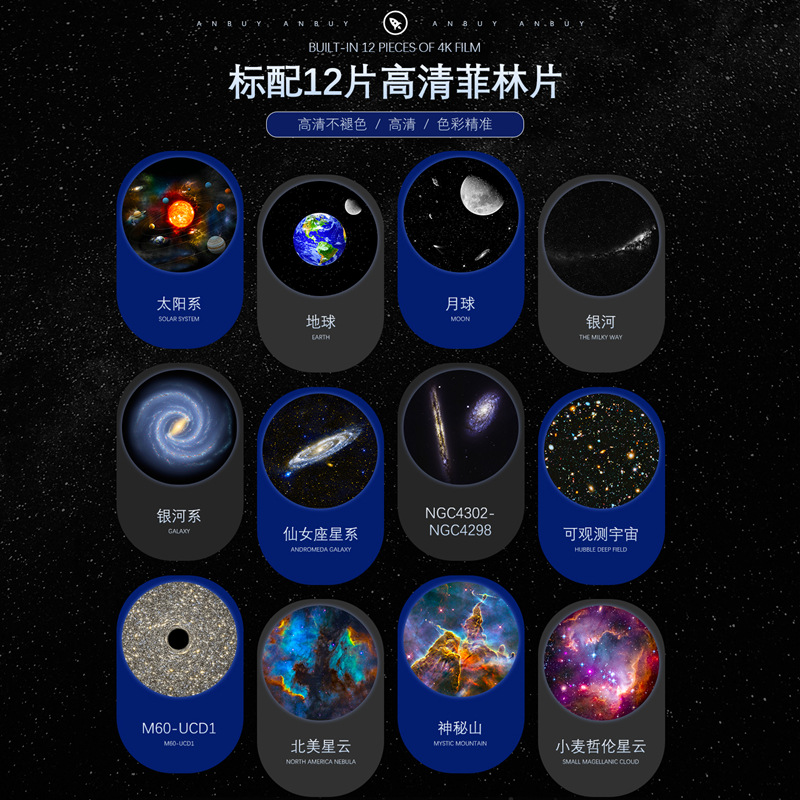 새로운 글로브 갤럭시 스타 에어 라이트 HD 13 필름 침실 거실 스카이 스타 분위기 빛 프로젝션 램프