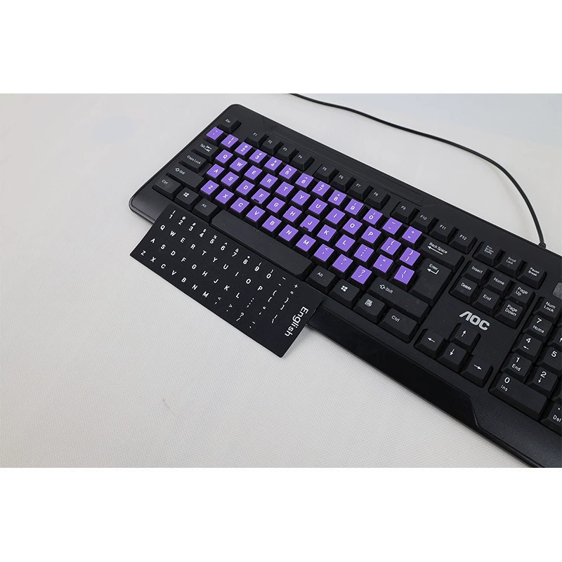 Factory direct sales computer keyboard film Spot Russian, English, Arabic multilingual silicone letter key stickers