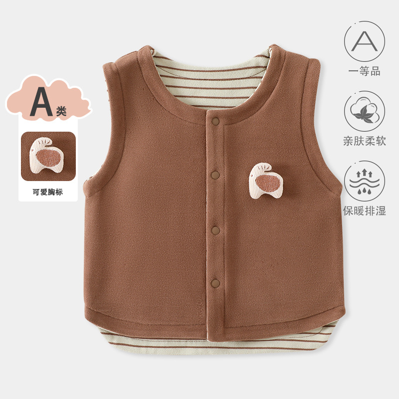 Baby chaleco de terciopelo para bebés, chaleco para bebés para hombres y mujeres, chaleco para bebés calientes, chaleco de hombro para bebés de nuevo