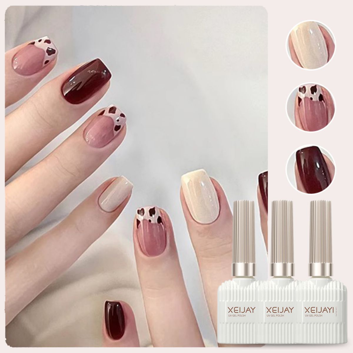 Juego de Esmalte Gel UV para Uñas de 3 Colores para Navidad y Salón de Uñas