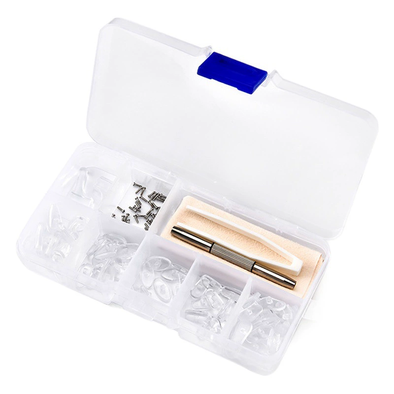 Очки, подушечки для носа, силиконовая подушка безопасности, прилипания, коробка для аксессуаров, оптовая продажа, супер мягкая противоинтентификационная противоскользящая воздушная подушка, набор аксессуаров для глаз