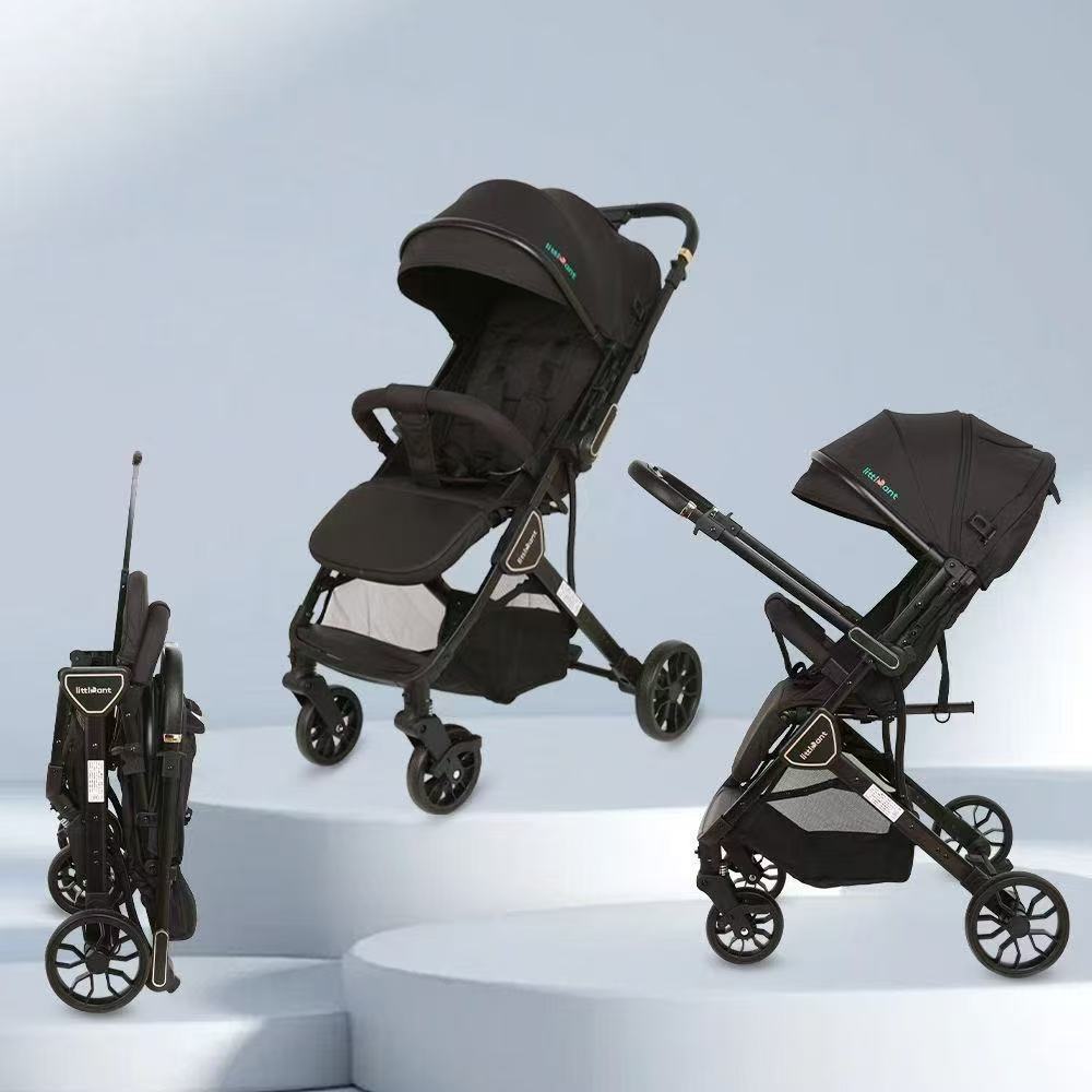 Cross-Border Hot-Selling One-Touch Folding Reversible Two-Way Push Stroller That Can Sit and Recline, Easy to Carry Pocket Stroller for Babies