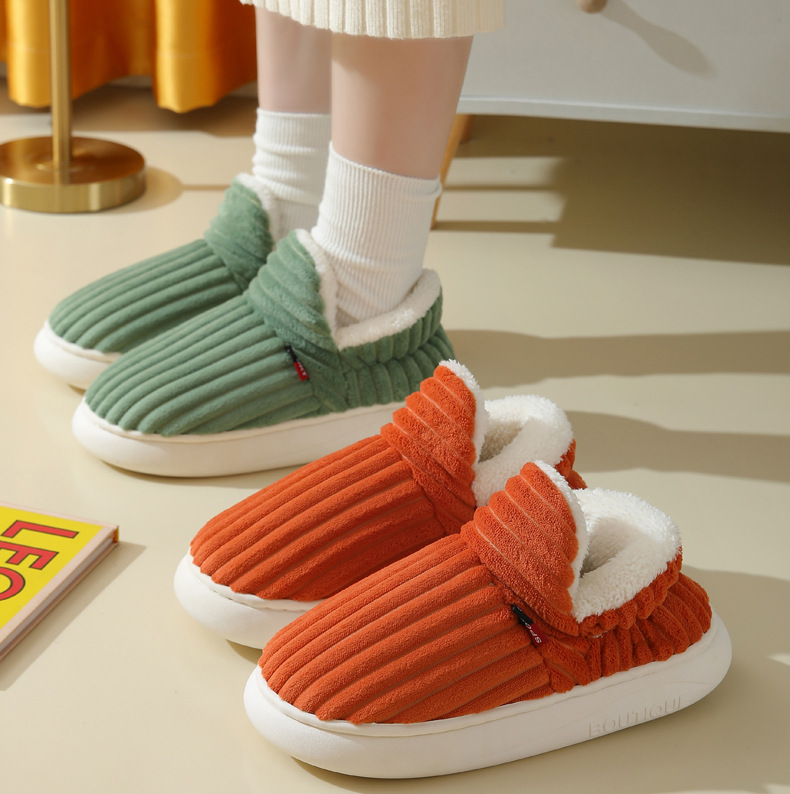 Dames Polaire Bout fermé Printemps Automne Extérieur Léger Antidérapant Maison Chaussures Pantoufles_voghion.com