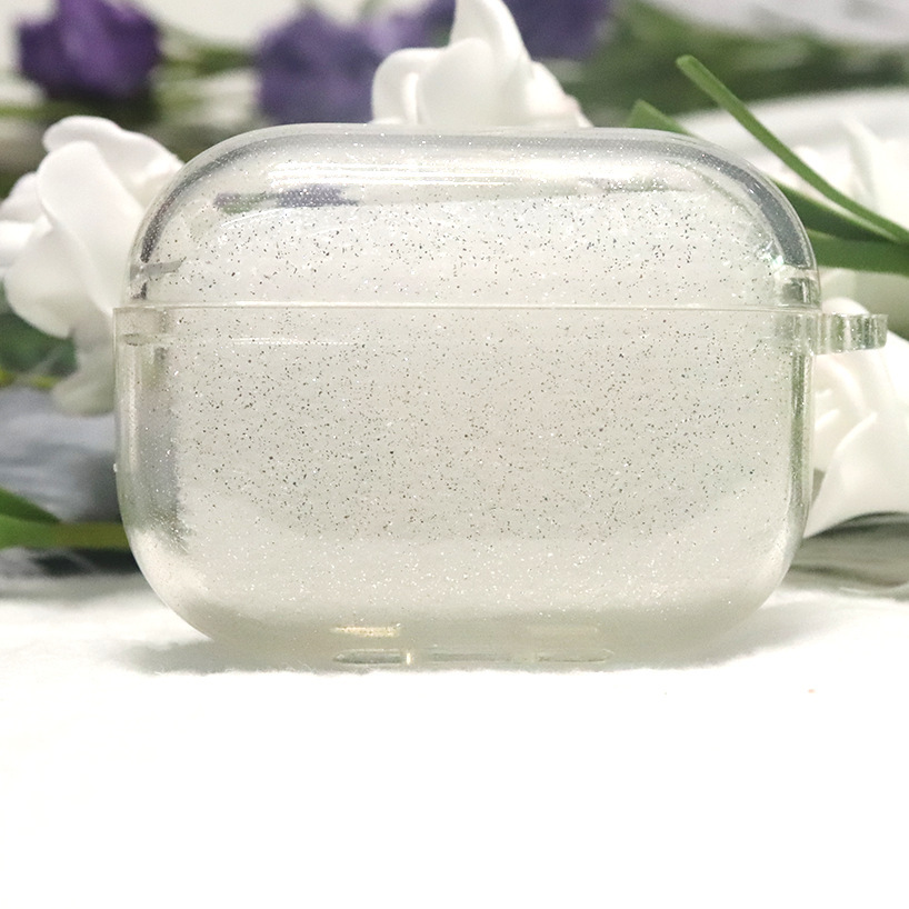 TPU Flash Powder AirPods Pro 2 Headphone Case Suitable for Apple 2/3 Generation Bluetooth Earphone Case Can Be Painted DIY