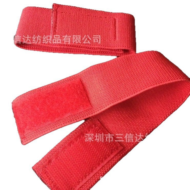 厂家红色医用压脉弹性松紧带伸缩带粘扣带魔术贴扎带捆绑带可印刷