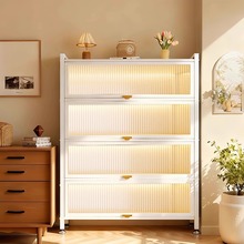 家用收纳柜钢制储物柜卧室书柜客厅阳台落地多层带门置物柜铁皮柜