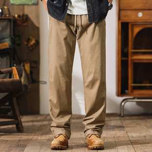 5302 | Plus Size Men's Spring and Summer New American High Street Style Casual Pants Men's Loose Elastic Wide Leg Straight Trousers