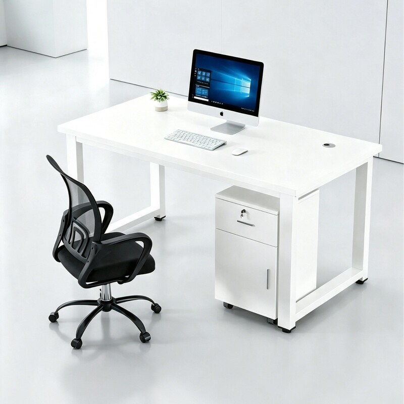 Office desk staff workstation computer table with movable cabinet, company purchased steel frame panel executive desk and chair combination office desk Office desk staff workstation computer table with movable cabinet, company purchased steel frame panel executive desk and chair combination office desk