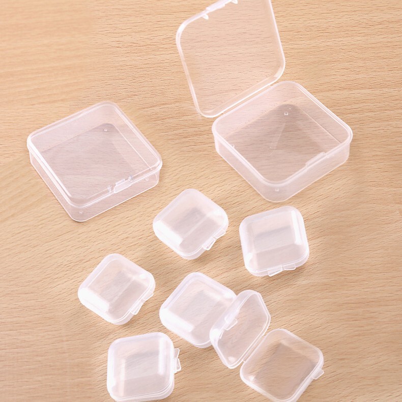 Jewelry Box storage box fish hook box small box transparent plastic small square box earplugs box jewelry box storage box