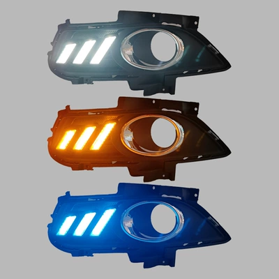 Suitable for 13-16 Mondeo daytime running lights front fog lamp frame modified LED daytime running lights streamer decorative lights (Gündüz işıqları) - mustang-three-color-streamer-day-running-lamp-a-pair-of-price