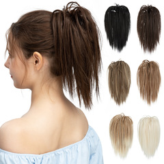 ヨーロッパとアメリカの女性用ハイクルポニーテールヘアピン、ロングヒゲスタイル、高温シルクグリッパーヘアリング、噴水ポニーテールヘア