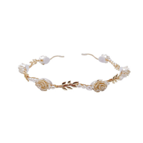 Rose Pearl Hair Clip Summer French Retro High-End Hair Accessory Unique Design Compress Hair High Crown Top Korean Style