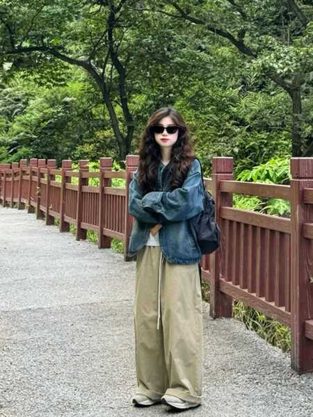 Denim autumn Japanese retro design jacket