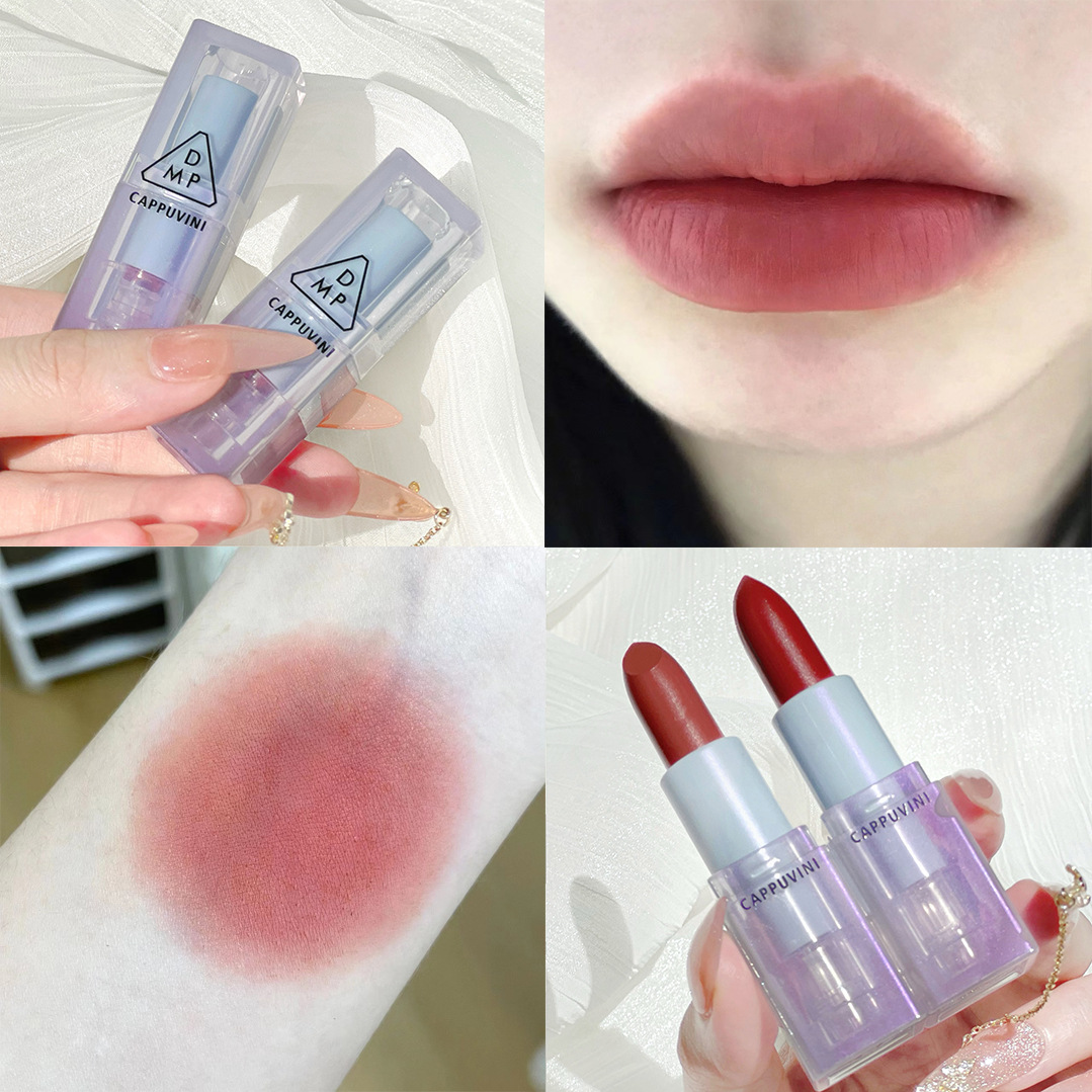 Capo Vini High Appearance Level Transparent Navy Blue Tube Lipstick Matte Matte Velvet Student Fair Natural Look [Special Offer] undefined