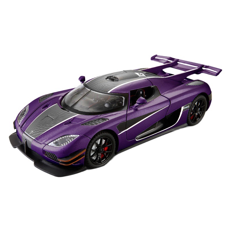 Nuevo 1 a 24 coniseger un modelo de coche aleación con sonido y luz Tire hacia atrás juguete regalo la decoración al por mayor