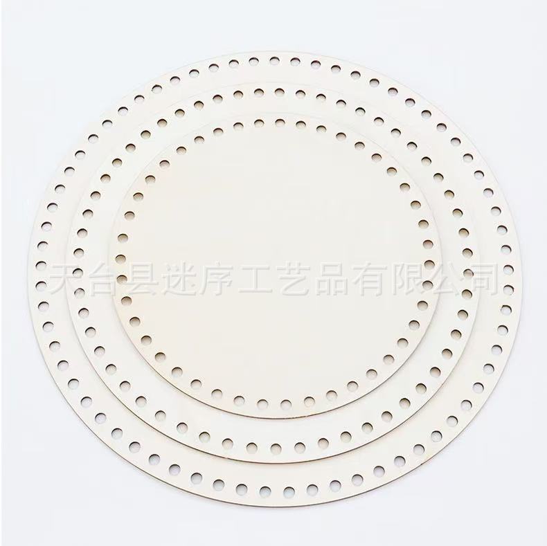 in stock DIY multi-size woven knitted basket with wooden bottom crafts wooden heart-shaped square round bottom plate