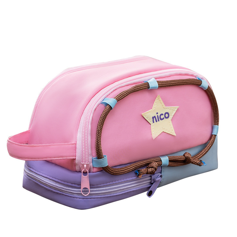 Estuche de lápices Kuromi de gran capacidad — doble capa, multifuncional, simple y duradero, ideal para estudiantes, venta al por mayor