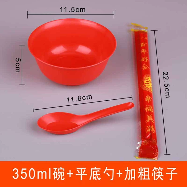 Red chopsticks, 350 ml, 50 pieces