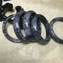 厂家批发黑青花扁条玉石手镯，墨玉黑花手镯直播货源，量大从优
