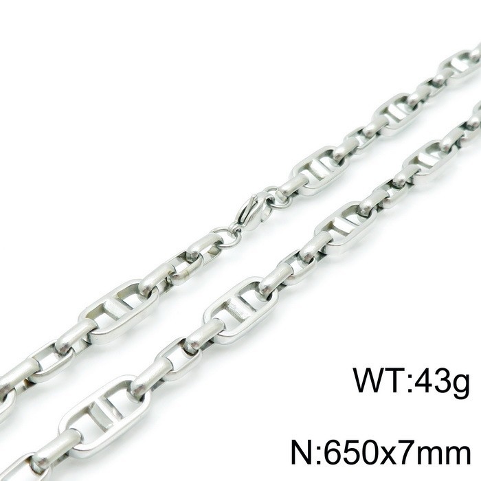 Europa y América nueva moda simple electrochapado titanio acero japonés cadena pulsera de acero inoxidable collar mujeres traje joyería