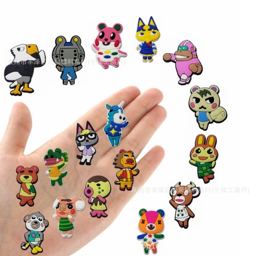 Animal Crossing Shoe Flower Hole Hole Shoes Accessory Decoration DIY Removable Decoration Clip Slippers Shoe Stud Accessory Fastener