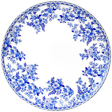 复古青花中古餐盘套装骨瓷西餐具汤碗酒店餐厅点心水果牛排盘菜盘