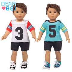 Cross-border exclusive doll clothes 18 inches American boy toy costume doll figurine clothes wholesale