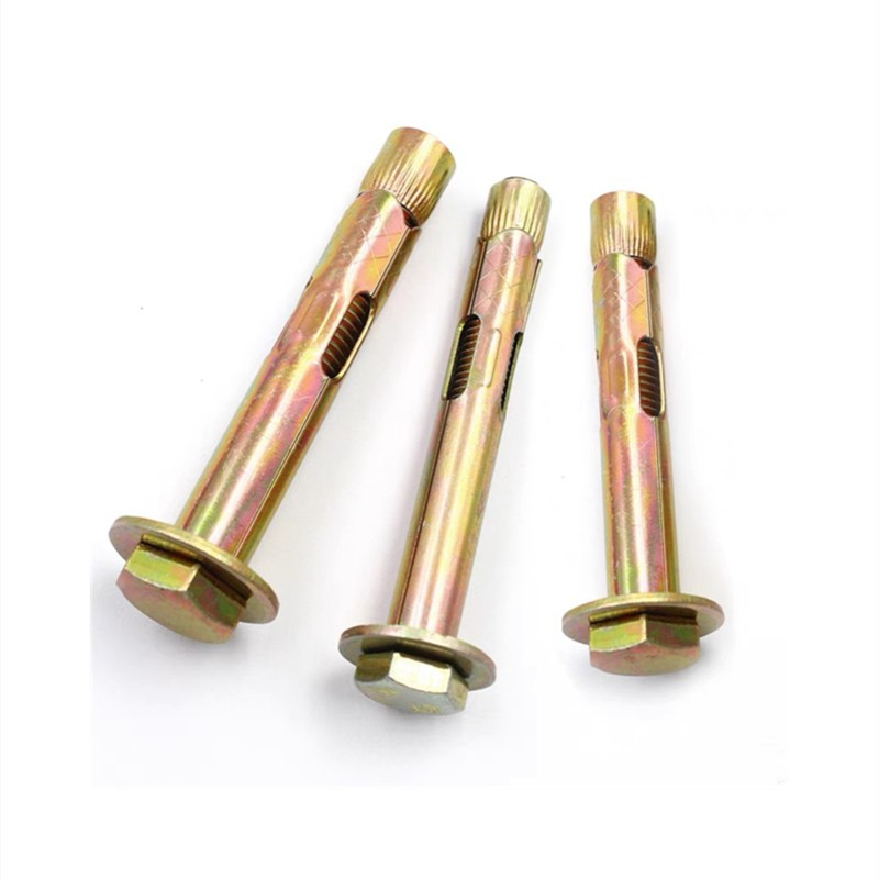 Manufacturer's floor expansion positive national standard coated zinc hexagonal outer expansion screw with hexagonal outer sleeve gecko