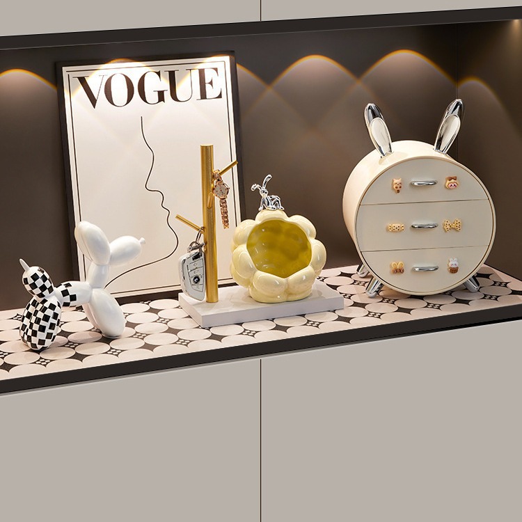 Estante de entrada para entrada, almacenamiento de llaves, decoración, sala de estar, zapatero, decoración de mueble de TV, casa nueva, regalo de inauguración