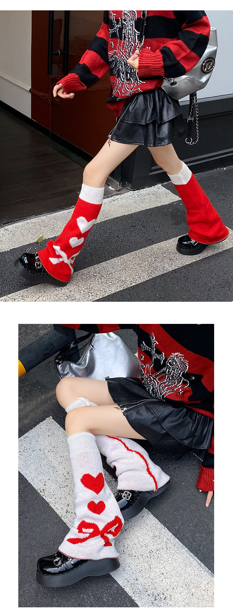 Modische, gestrickte Baumwollsocken mit weitem Bein für Damen – passend zu jedem Stil und jeder Persönlichkeit. JK Slimming, beidseitig tragbar, mit ausgestelltem Schaft._voghion.com