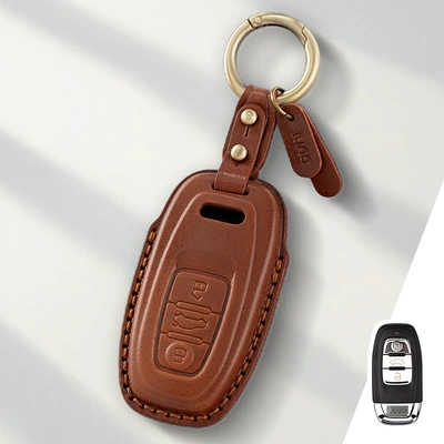 Car key bag, Q5L/A6L/A3/Q3/Q2L/A5/A7L/Q7/A3L/A8/Q4 Car Keys - b-coffee-color