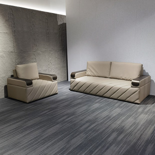 Office Business Reception Negotiation Hotel Lobby Conference Room New Chinese Style Three-Seat Sofa Coffee Table Combination