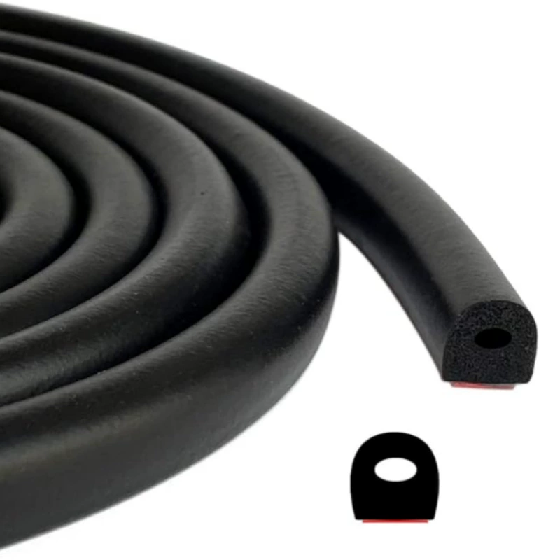 D-образная EPDM пена резиновая уплотнительная лента с самоклеящаяся резиновая лента для лодок автомобилей RV двери и окна