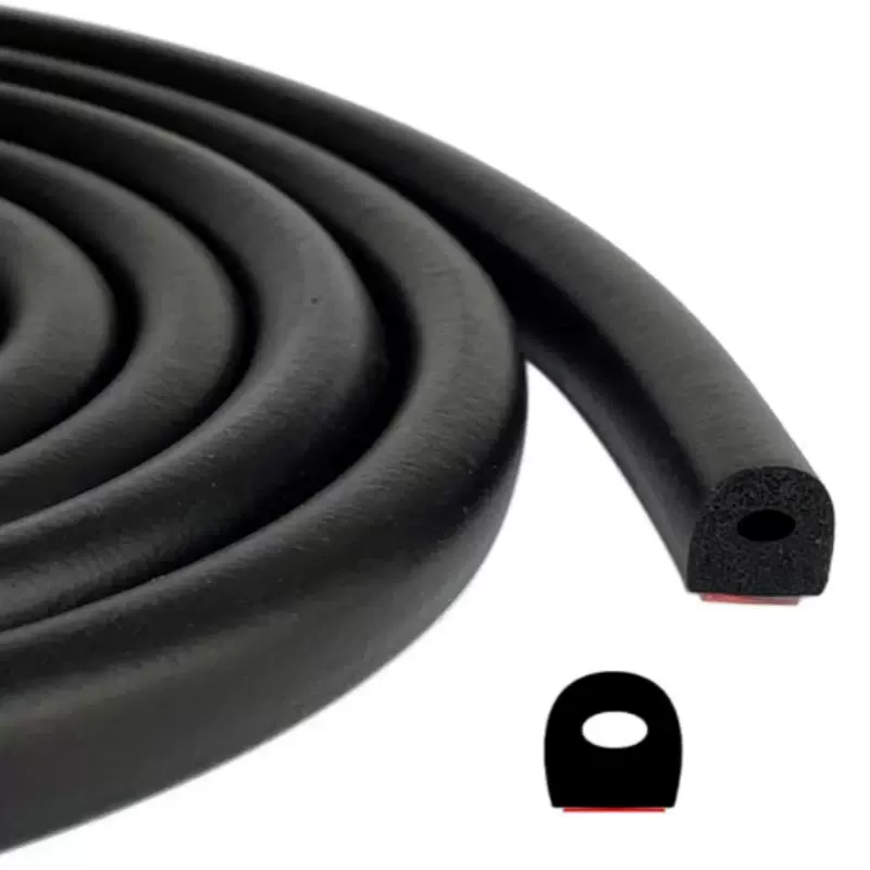 D 形EPDM泡沫橡胶密封条带胶带自粘橡胶条适用于船只汽车房车门窗