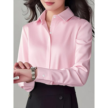 B 83840 Professional solid lapel women's shirt ְҵ��ɫ����