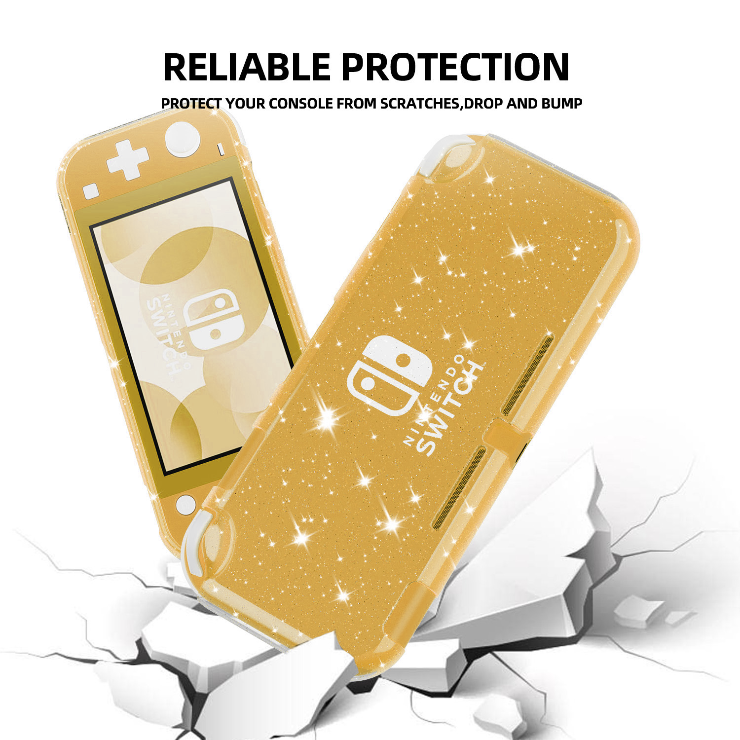 Interruptor Lite funda protectora transparente Nintendo máquina de juego TPU resistente a la caída de la funda protectora integrada ventas directas de la fábrica