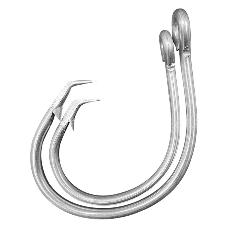 39960 Eagle mouth hook stainless steel devil ring hook sea fishing barbed gold gun fish hook shark hook big object hook
