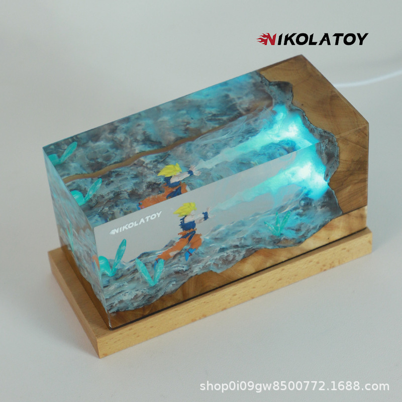 NIKOLATOY七龙珠Z卡卡罗特龟派气功氛围感小夜灯动漫树脂桌面摆件|undefined
