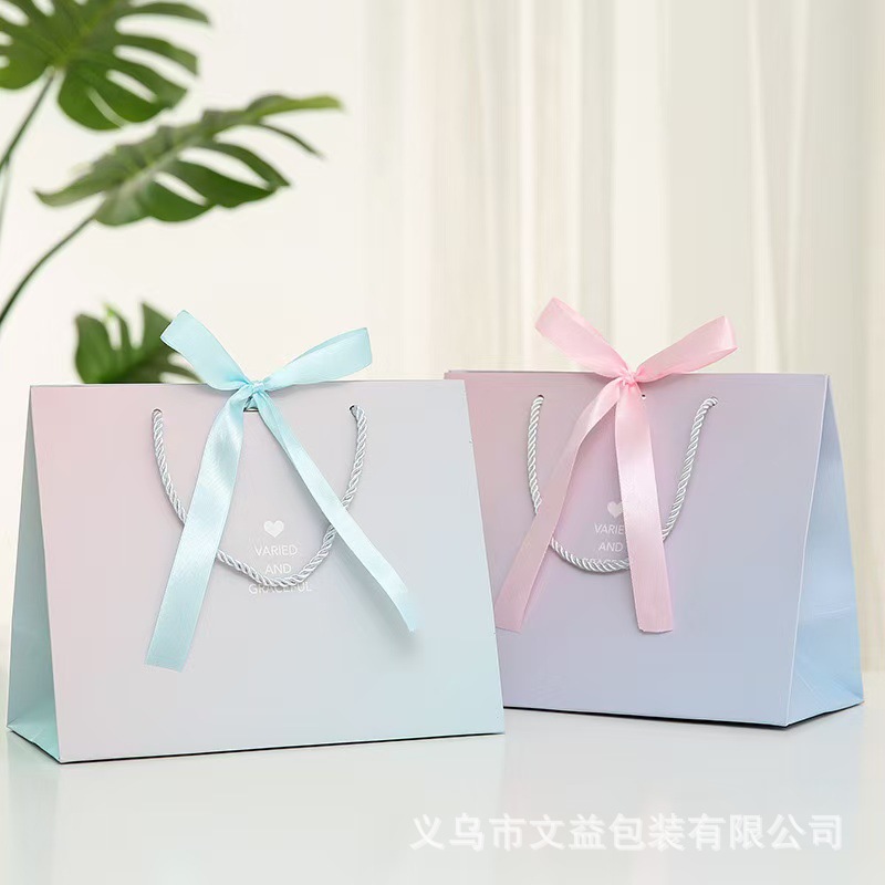 ins风礼物袋包装袋礼品袋服装店袋情人节纸袋母亲节教师节手提袋