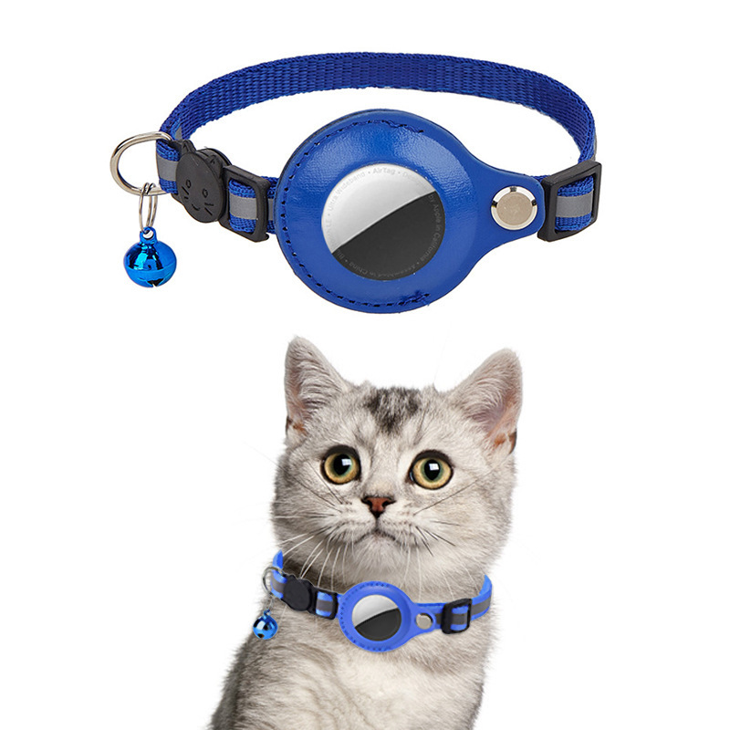 Entrega en stock 24h Airtag Cat Collar reflectante anti-pérdida Lingding Cat Apple Tracking Locator Mascotas