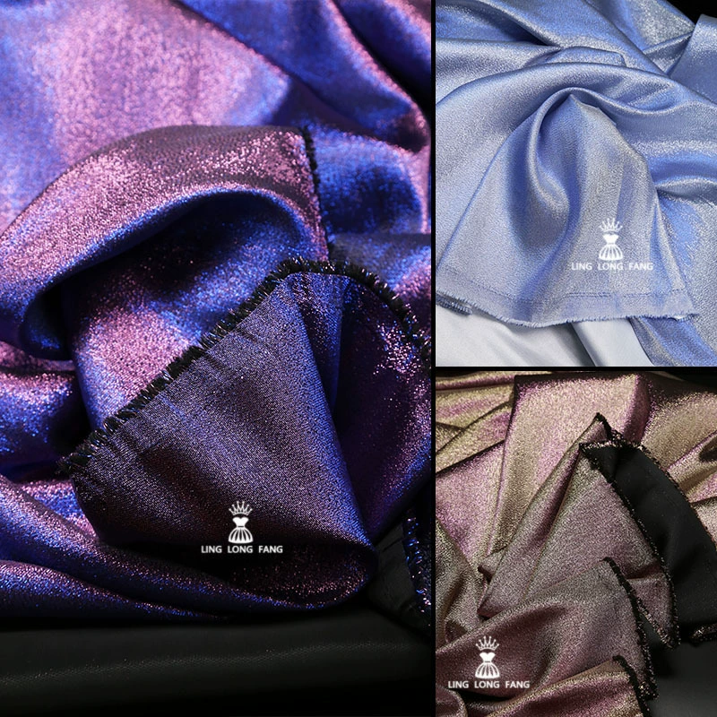 Мерцающая ткань, дизайн кукла, DIY, градиент, детская одежда