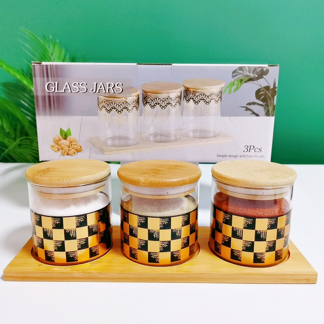 Fábrica directa transfronteriza dedicada para el Comercio exterior Exportación de vidrio cilíndrico sazonador tarro de almacenamiento