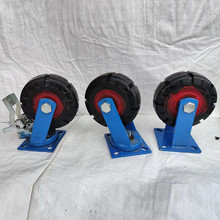供应6寸-16寸铁芯橡胶轮 工程机械设备脚轮 推车轮万向轮